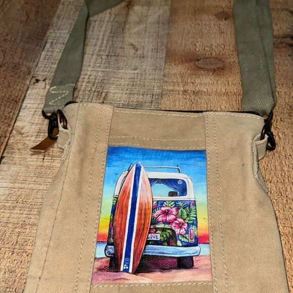 Vintage Addiction Purse/Bag Crossbody Summer Lovin Tent Recycled Military Tents - Picture 11 of 13